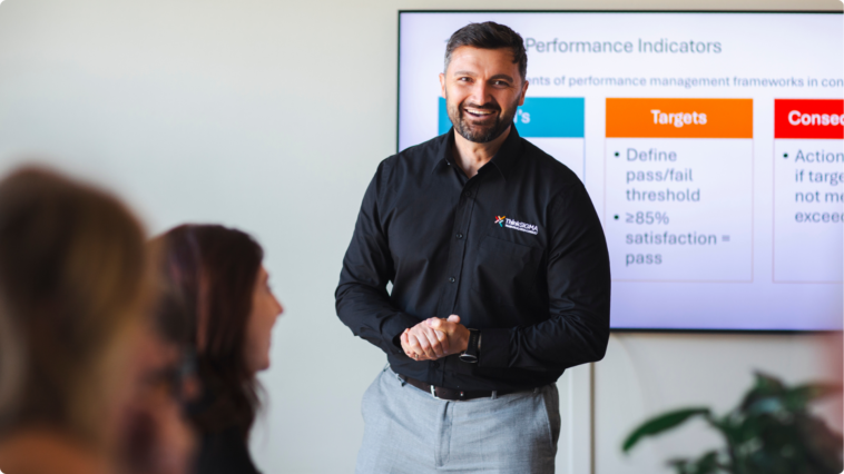 How to Conduct Team Training That People Actually Learn From. 1 How to Conduct Team Training: shown by Tom conducting team training