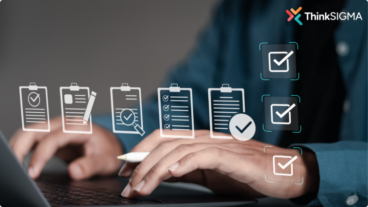 Commercial contract management represented by holographic icons